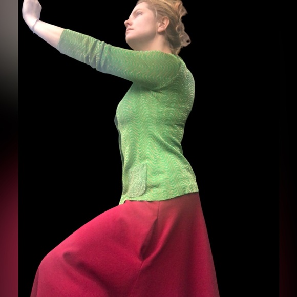 VTG | 70s metallic green and gold medium - Picture 3 of 16